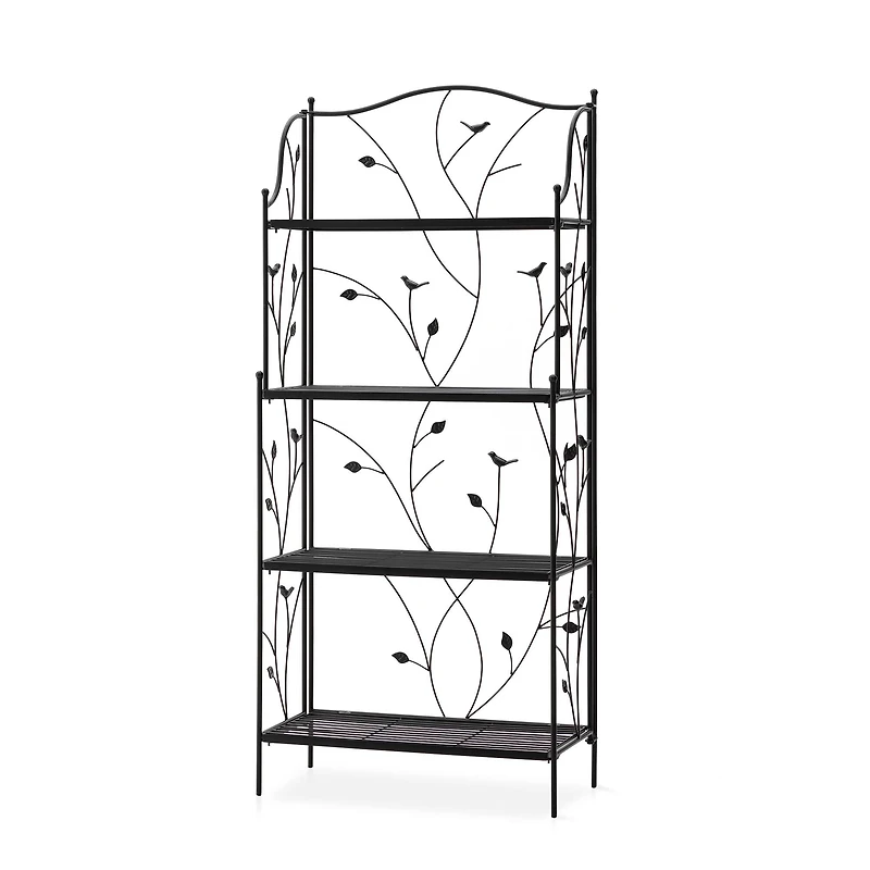 Glitzhome® 4ft. Metal 4-Tiered Rectangular Shelf Stand