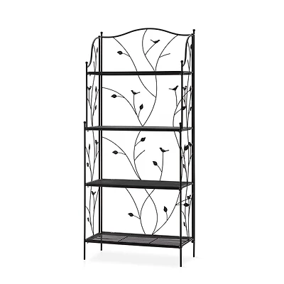 Glitzhome® 4ft. Metal 4-Tiered Rectangular Shelf Stand