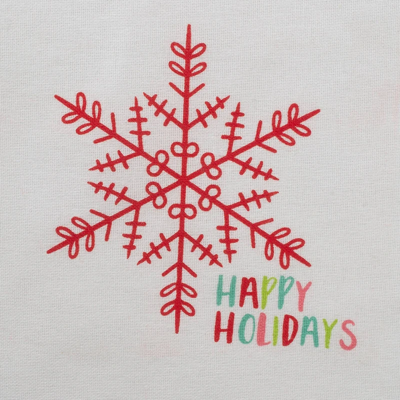 DII® Green Check & White Happy Holidays Dishtowel Set