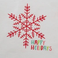 DII® Green Check & White Happy Holidays Dishtowel Set