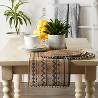 DII® Mineral Aztec Print On Natural Jute Table Runner 14x72