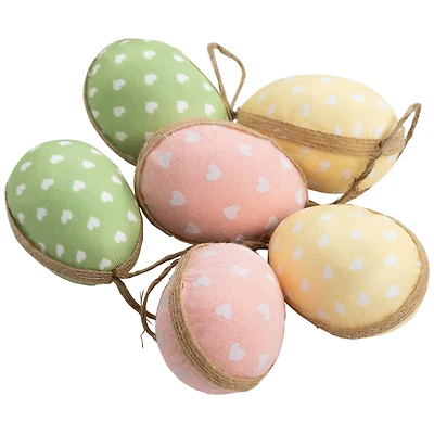 2" Pastel Easter Egg Ornament Décor, 6ct.