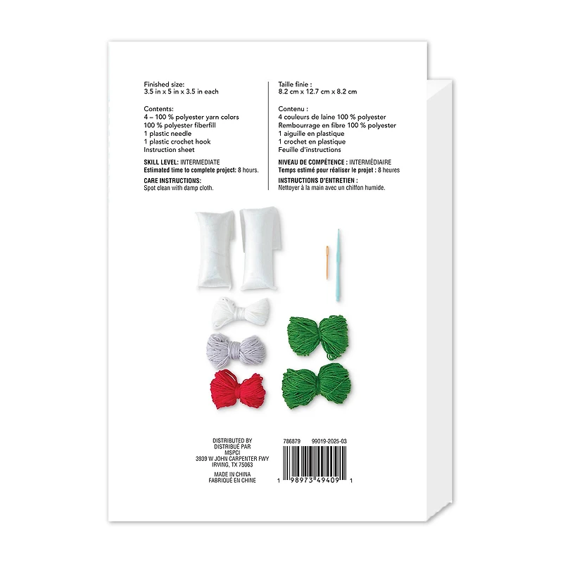 Intermediate Ball Ornaments Amigurumi Crochet Ornament Kit by Loops & Threads®