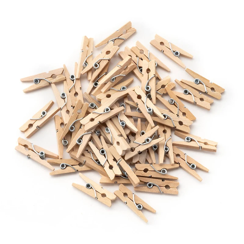 Tiny Wood Clothespins, 50ct. by Creatology™