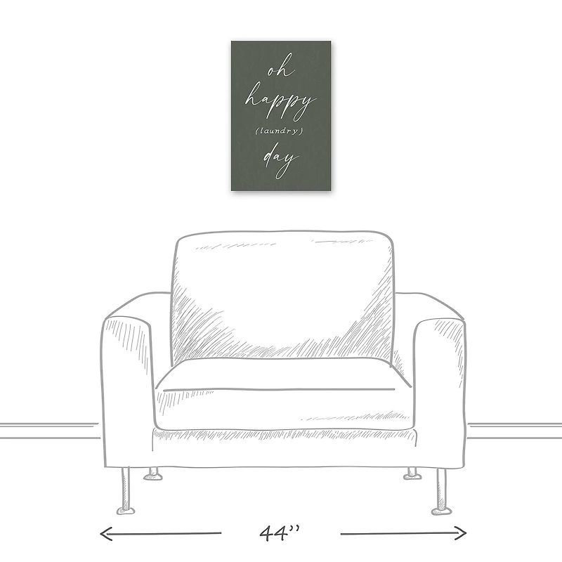 Oh Happy Laundry Day 12" x 18" Canvas Wall Art
