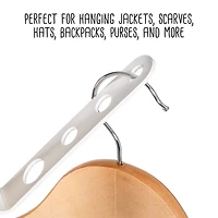 Honey Can Do 70" White Modern Standing Coat Rack