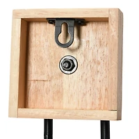 Hello Honey® Black & Natural Modern Round Metal Wall Mirror