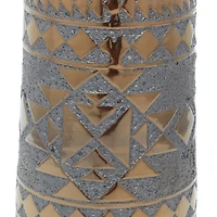 Gold Porcelain Contemporary Vase 18" x 8" x 8"