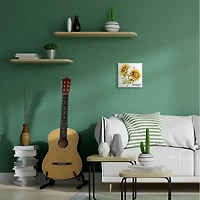 Stupell Industries Thankful Text Country Sunflowers Bumble Bees Wood Wall Plaque