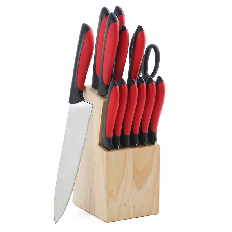 MegaChef Red Cutlery 14 Piece Set