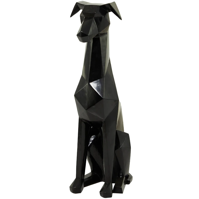 The Novogratz 30" Silver Cubist Dog Sculpture