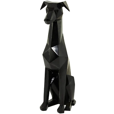 The Novogratz 30" Silver Cubist Dog Sculpture