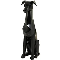 The Novogratz 30" Silver Cubist Dog Sculpture