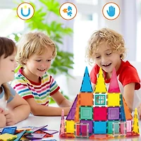 PicassoTiles® 36 Piece Rocket Magnetic Tile Set