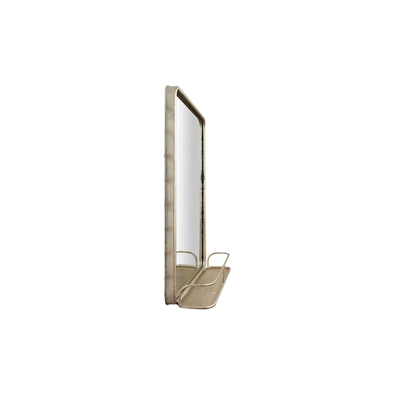 Hello Honey® Gold Rectangle Wall Mirror with Shelf