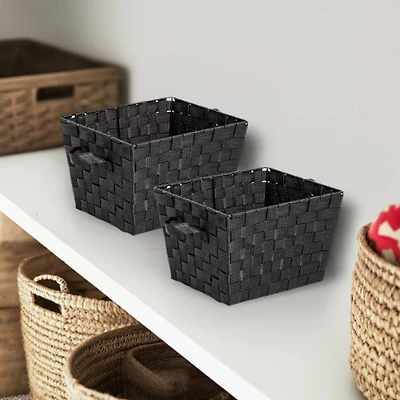 Honey Can Do Black Woven Bins, 2ct.