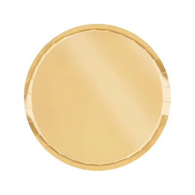 9" Gold Paper Plates by Celebrate It™, 8ct.