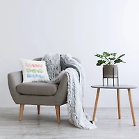 Stupell Industries Wonderful Typography Layered Letters Over Stripes Throw Pillow, 18" x 18"