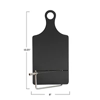 Hello Honey® Black Acacia Wood Cheese Slicer with Stainless Steel End Grain