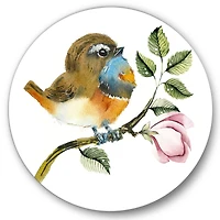 Designart - Bluethroat Bird On A Branch