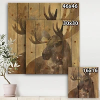 Designart - Into the Wild Gold Moose