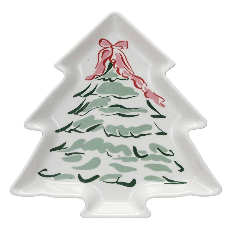 Hello Honey® 9" Christmas Tree Stoneware Plate