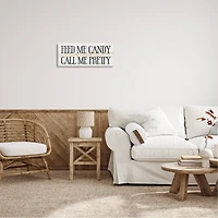 Stupell Industries Feed Me Candy & Call Me Pretty Canvas Wall Art