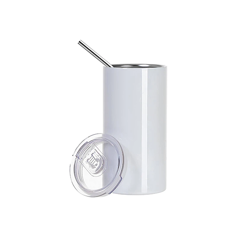 Craft Express 20oz. White Stainless Steel Mug with Slide Lid, 4ct.