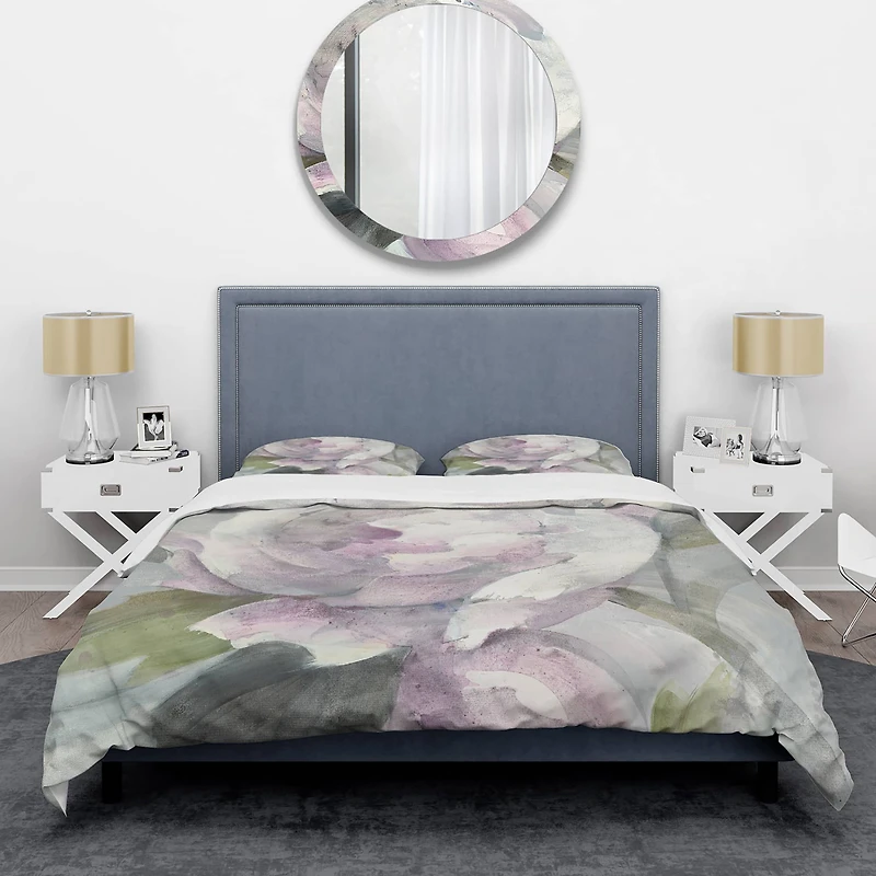 Designart 'Twilight Peony' Shabby Bedding Set
