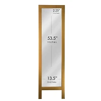 Head West Gold Full Size Free Standing Easel Dressing Mirror - 18" x 64"