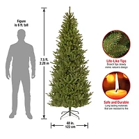 7.5ft. Unlit Hinged Natural Fraser Fir Slim Artificial Christmas Tree