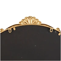 30" x 32" Gold Metal Ornate Baroque Round Wall Mirror