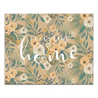 Feels Like Home Tropical Floral Canvas Wall Art