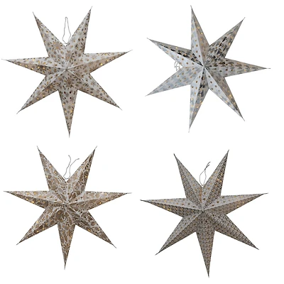 Hello Honey® 24" Paper Star Ornament Set with LED Lights