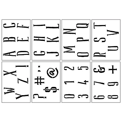 Alphabet Handlettered Serif Stencils, 7" x 10" by Craft Smart®