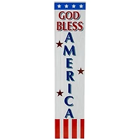 36" Stars & Stripes God Bless America Patriotic Wood Wall Sign