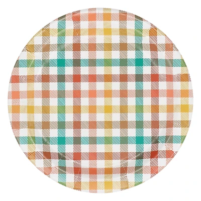 7" Thanksgiving Plaid Paper Plates, 12ct. by Celebrate It™