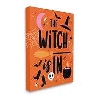 Stupell Industries Witch Is In Bold Cauldron Phrase Canvas Wall Art