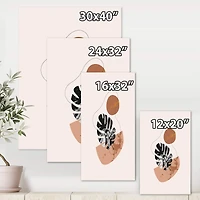 Designart - Abstract Shapes & Tropical Monstera Leaves