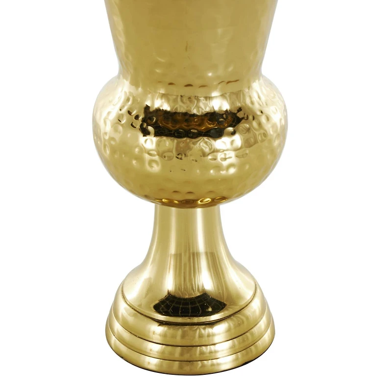 11" Gold Textured Metal Vase