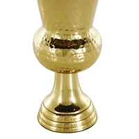 11" Gold Textured Metal Vase
