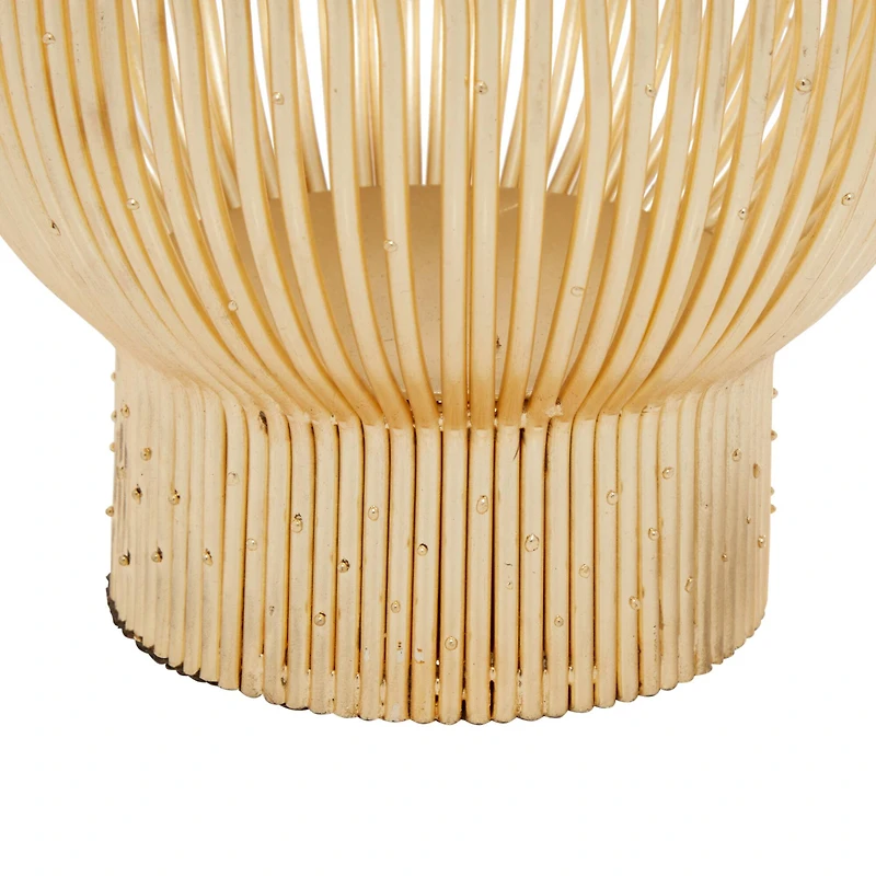 CosmoLiving by Cosmopolitan Set of 2 Gold Metal Candle Holder 9", 8"