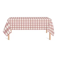 8.5ft. Painted Christmas Plaid Tablecloth