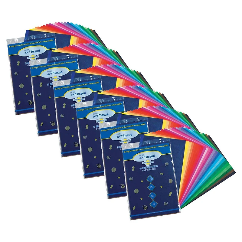Spectra® Deluxe Bleeding Art Tissue, 6 Packs of 50 Sheets