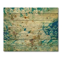 Designart - Abstract Chandelier In The Form of Balls I - Modern Print on Natural Pine Wood