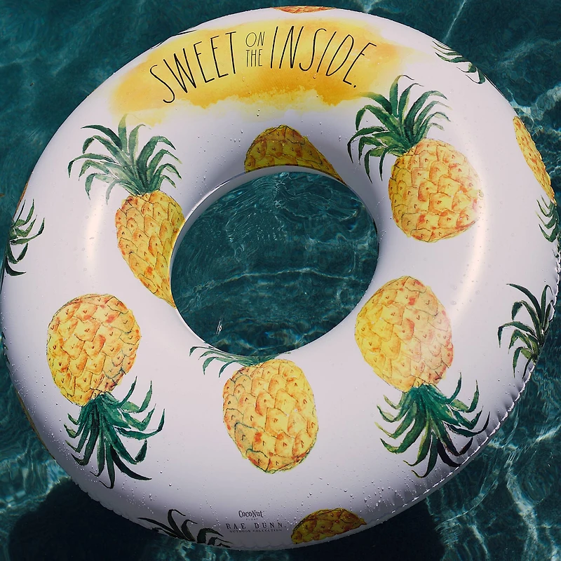 Rae Dunn 4ft. Sweet On The Inside Pineapple Pattern Ring Float