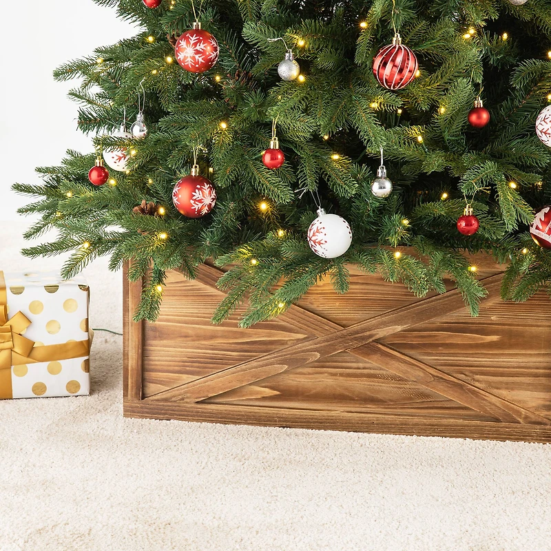 Glitzhome® 26" Natural Wooden Tree Collar