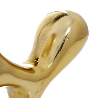 CosmoLiving by Cosmopolitan 9" Gold Aluminum Contemporary Abstract Sculpture