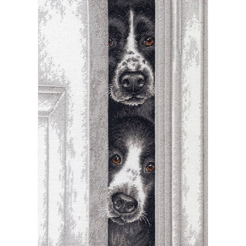 Dimensions® Peeking Pups Counted Cross Stitch Kit