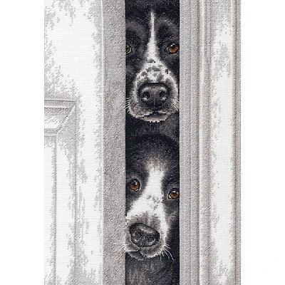 Dimensions® Peeking Pups Counted Cross Stitch Kit